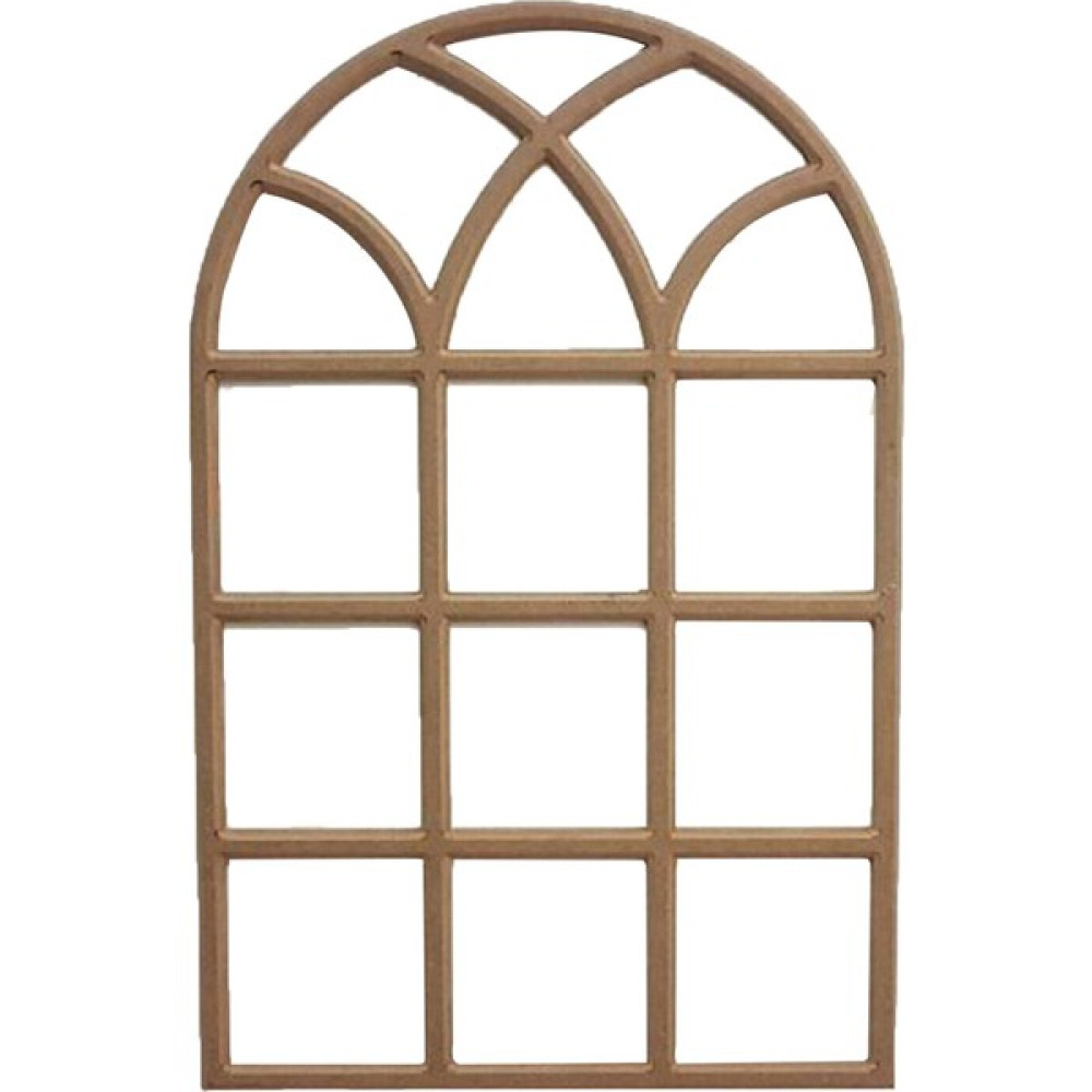Bangu Hint Pencere Ayna Kanallı Boyanabilir Dekoratif Duvar Çerçeve - 50 cm x 70 cm - Ham Ahşap Ayna Fiyatı
