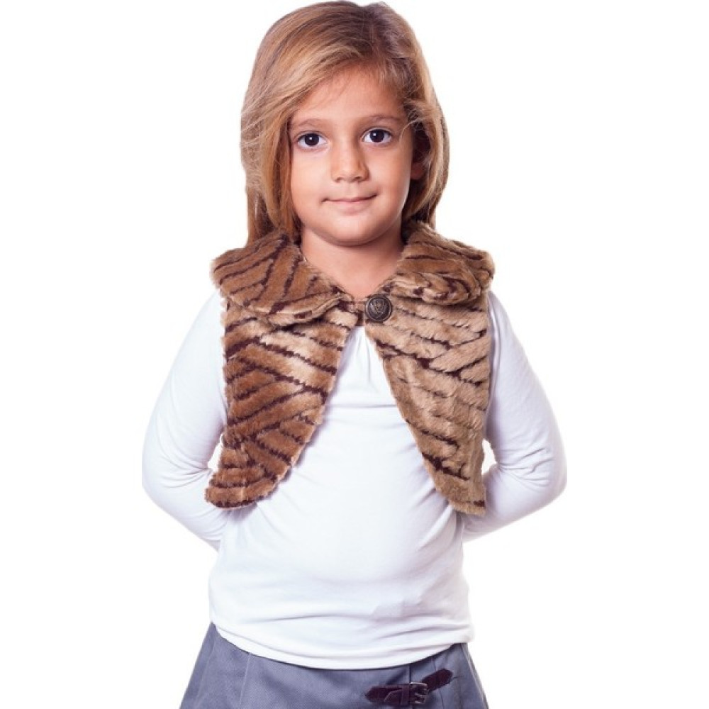 Bani Kids Leopar Desenli Kürklü Bolero Kız Çocuk Yelek Fiyatı