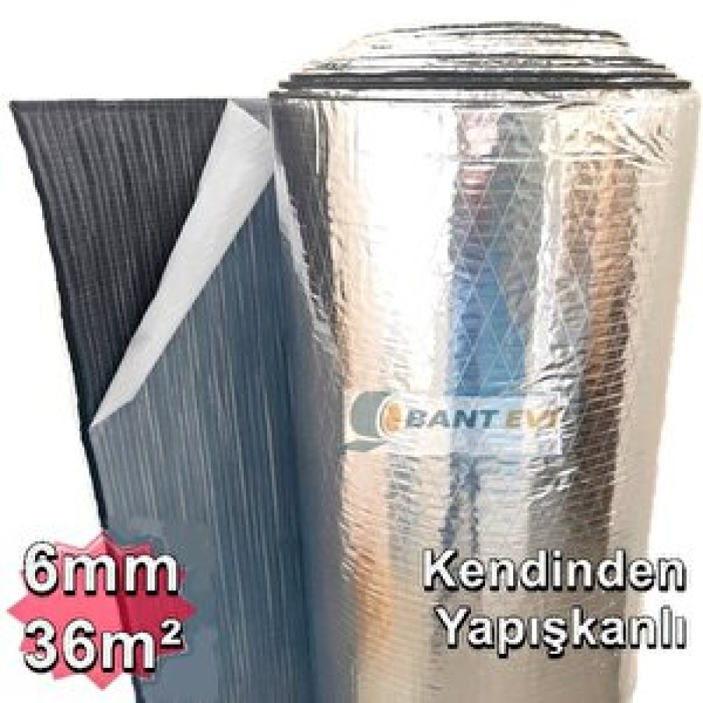 Bant Evi Alüminyum Folyolu Araç Oto Ses Isı Yalıtımı 36m2 6mm Folyolu Kendinden Yapışkanlı Kauçuk Izolasyon Malzemesi 30 metre Dış Cephe Yalıtım Malzemeleri Fiyatı