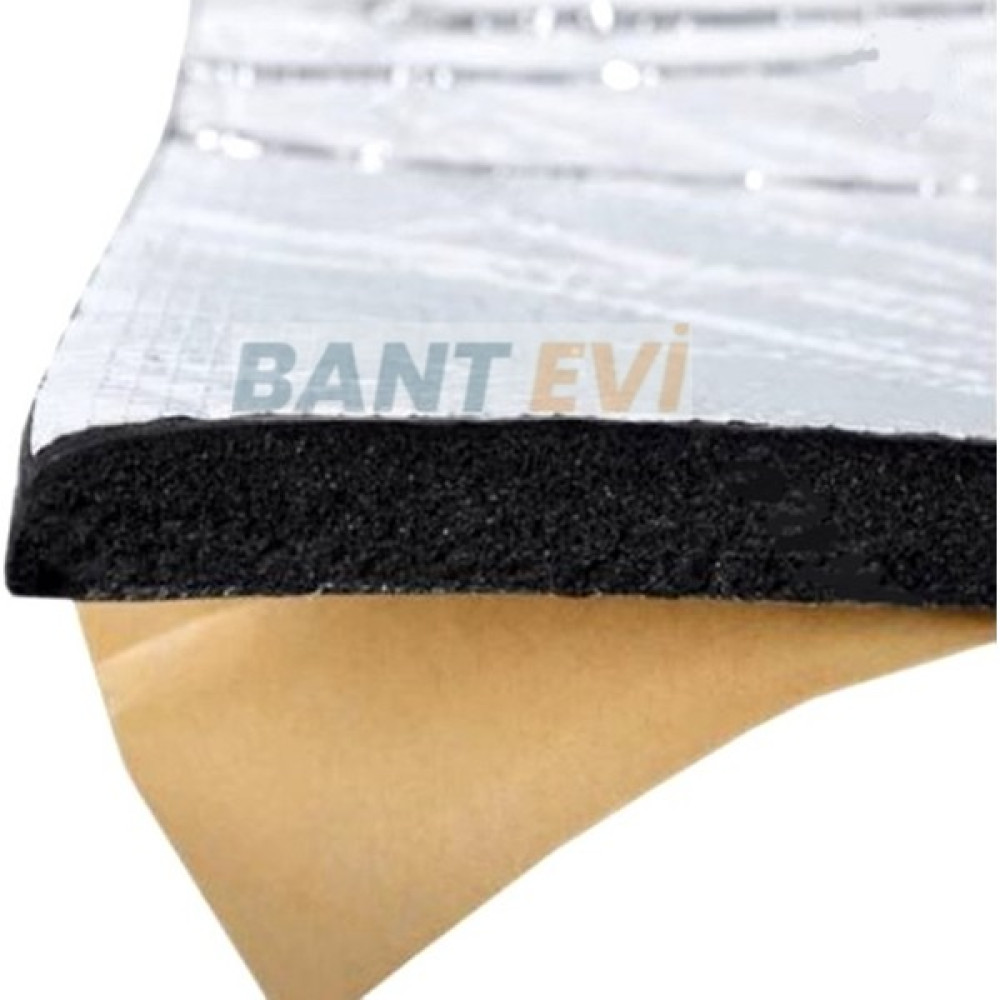Bant Evi Alüminyum Folyolu Araç Oto Ses Isı Yalıtımı 6mm Folyolu Kendinden Yapışkanlı Kauçuk Izolasyon Malzemesi - 10 cm x 5m Dış Cephe Yalıtım Malzemeleri Fiyatı