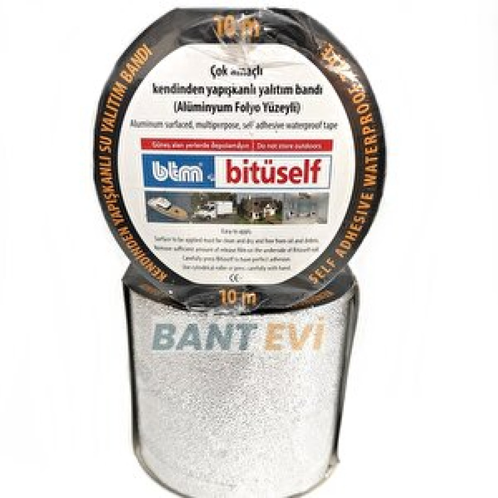 Bant Evi Bitüself Oto Ses Ve Su Yalıtım Bandı 15cmx10m Alüminyum Gofraj Kaplı Ziftli Araç Ve Çatı İzolasyon 15 cm Dış Cephe Yalıtım Malzemeleri Fiyatı
