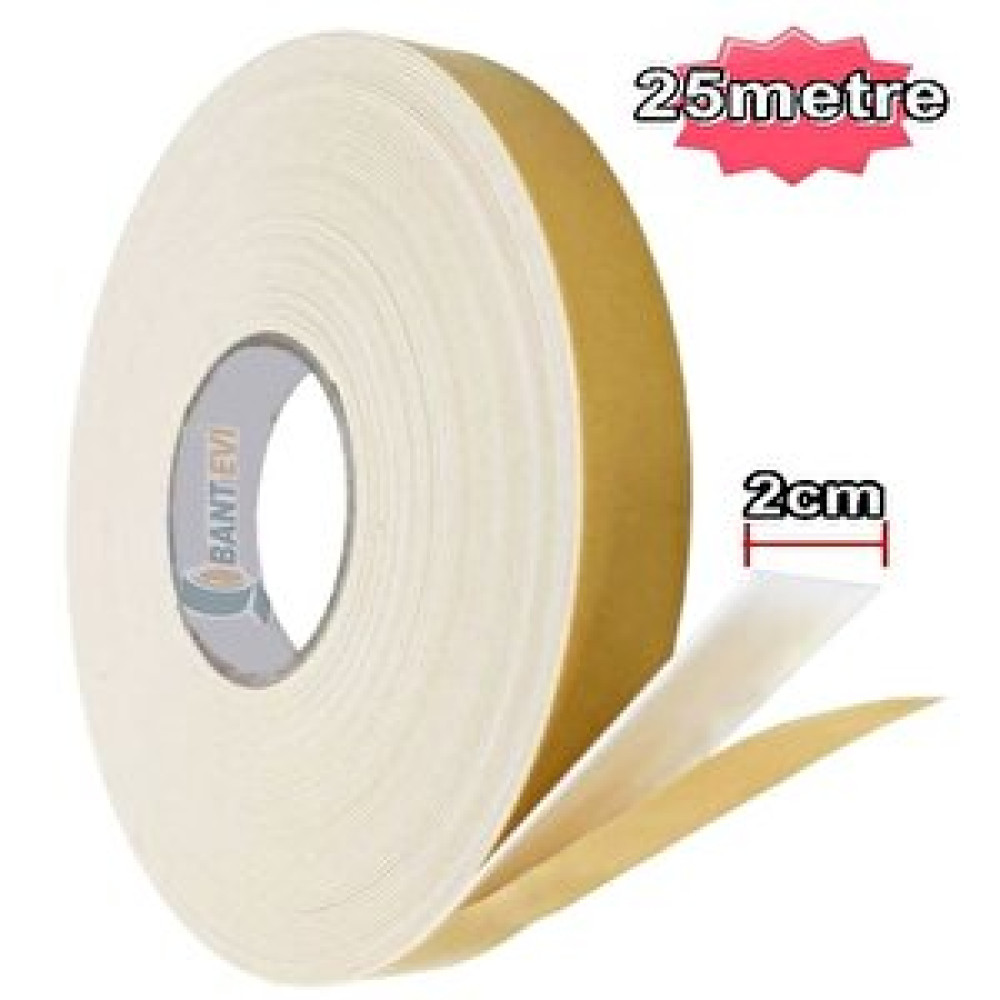 Bant Evi Çift Taraflı Köpük 20mmx25m Köpük Çift Taraflı Bant 2 cm Bant Fiyatı