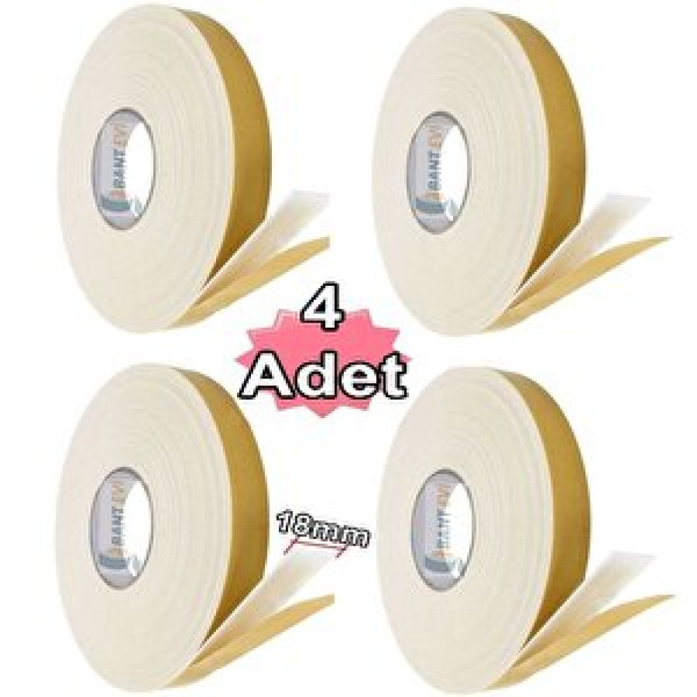 Bant Evi Çift Taraflı Köpük Bant 4 Adet X 2metre Güçlü Montaj Bandı 18 mm Bant Fiyatı