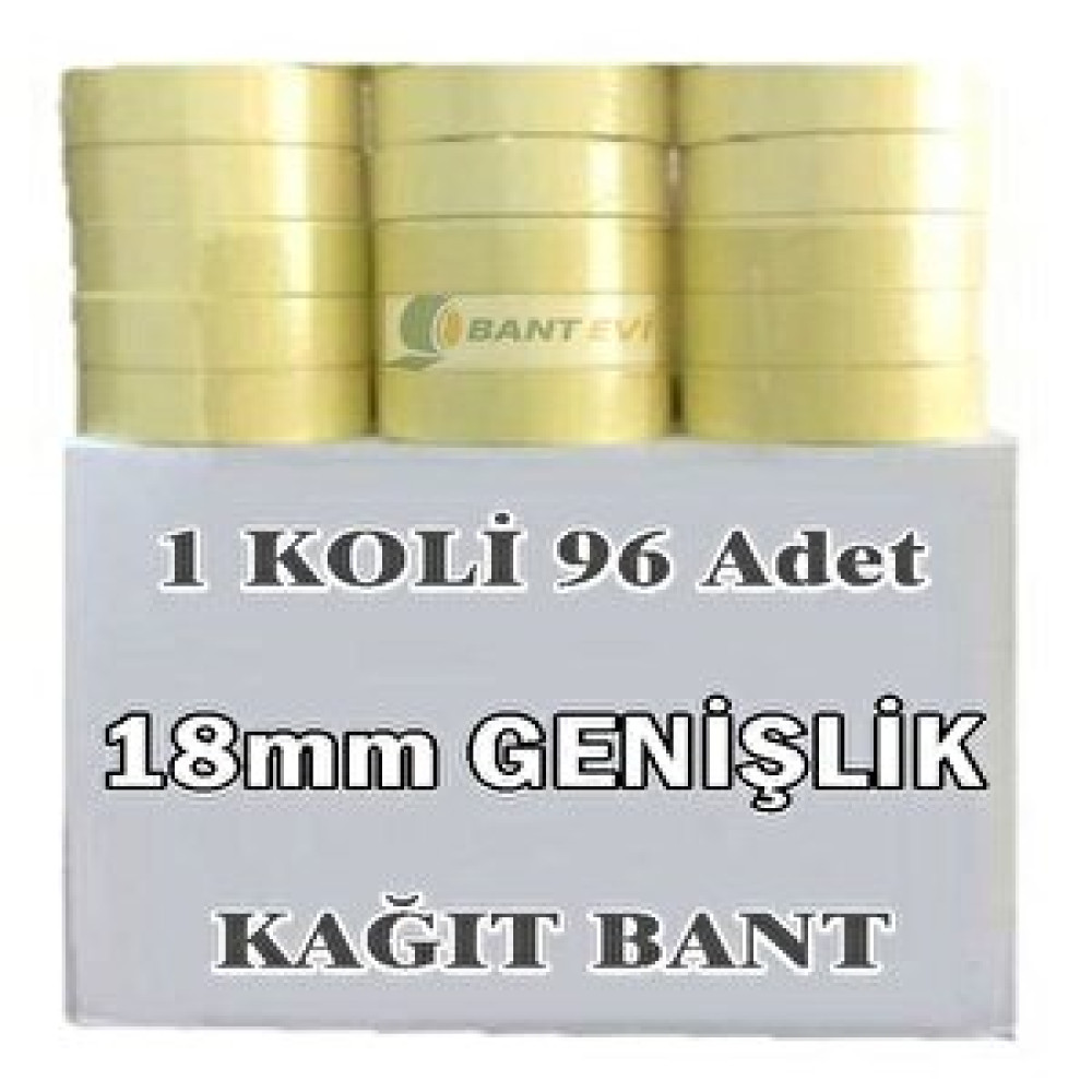 Bant Evi Maskeleme Bandı 1 Koli 18mm Kağıt Bant 96 Adet Boyacı Bandı 18 mm Boya Malzemeleri Fiyatı