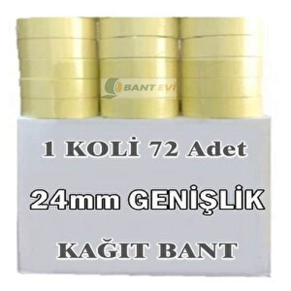 Bant Evi Maskeleme Bandı 1 Koli 24mm Kağıt Bant 72 Adet Boyacı Bandı 24 mm Boya Malzemeleri Fiyatı