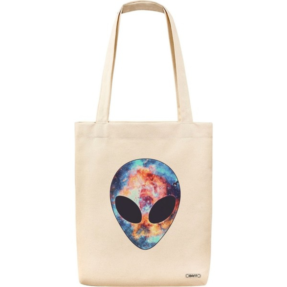Bant Giyim - Alien Cosmos Tote Bag Bez Çanta Bayan Çanta ve Cüzdan Fiyatı