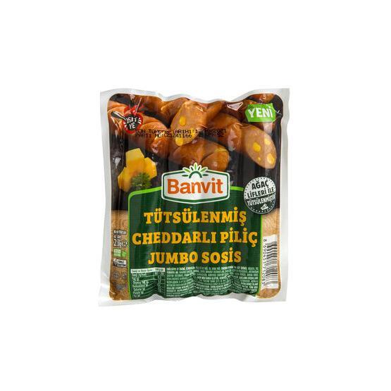 Banvit 250 gr Tütsülenmiş Cheddarlı Piliç Jumbo Sosis