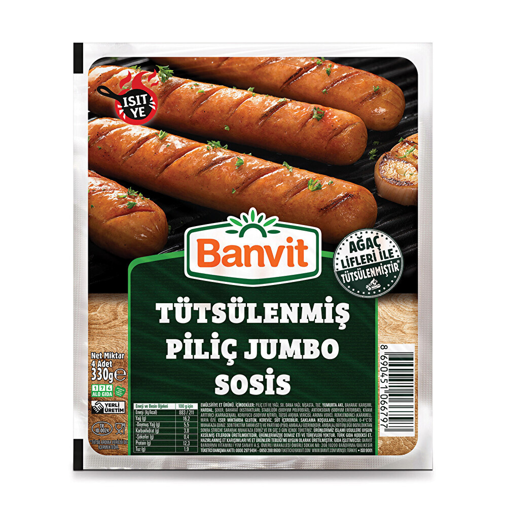 Banvit Jumbo Sosis 4'lü 330 G Şarküteri Fiyatı