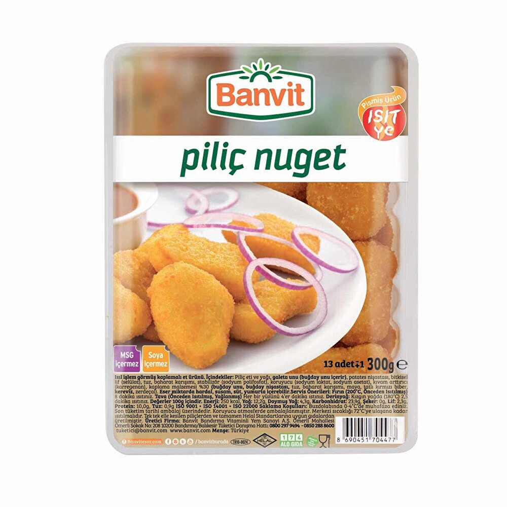 Banvit Piliç Nuget Küvet 300 Gr Beyaz Et Fiyatı