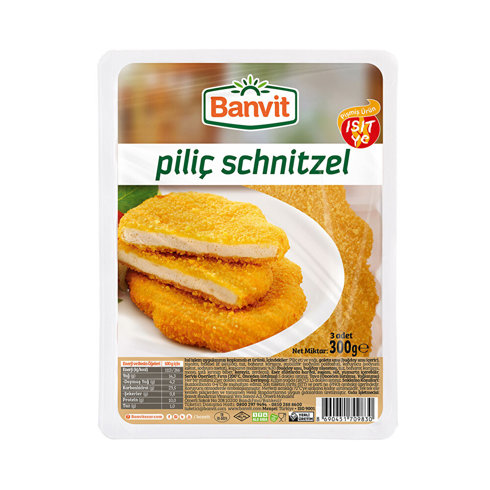 Banvit Piliç Schnitzel Küvet 300 Gr Beyaz Et Fiyatı