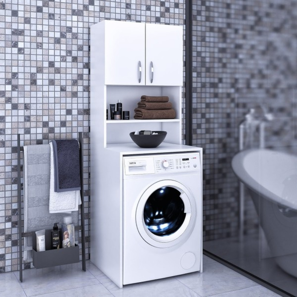 Banyo Dolabı Çamaşır Makinesi Dolabı - Beyaz Banyo Dolabı / Mobilyası Fiyatı
