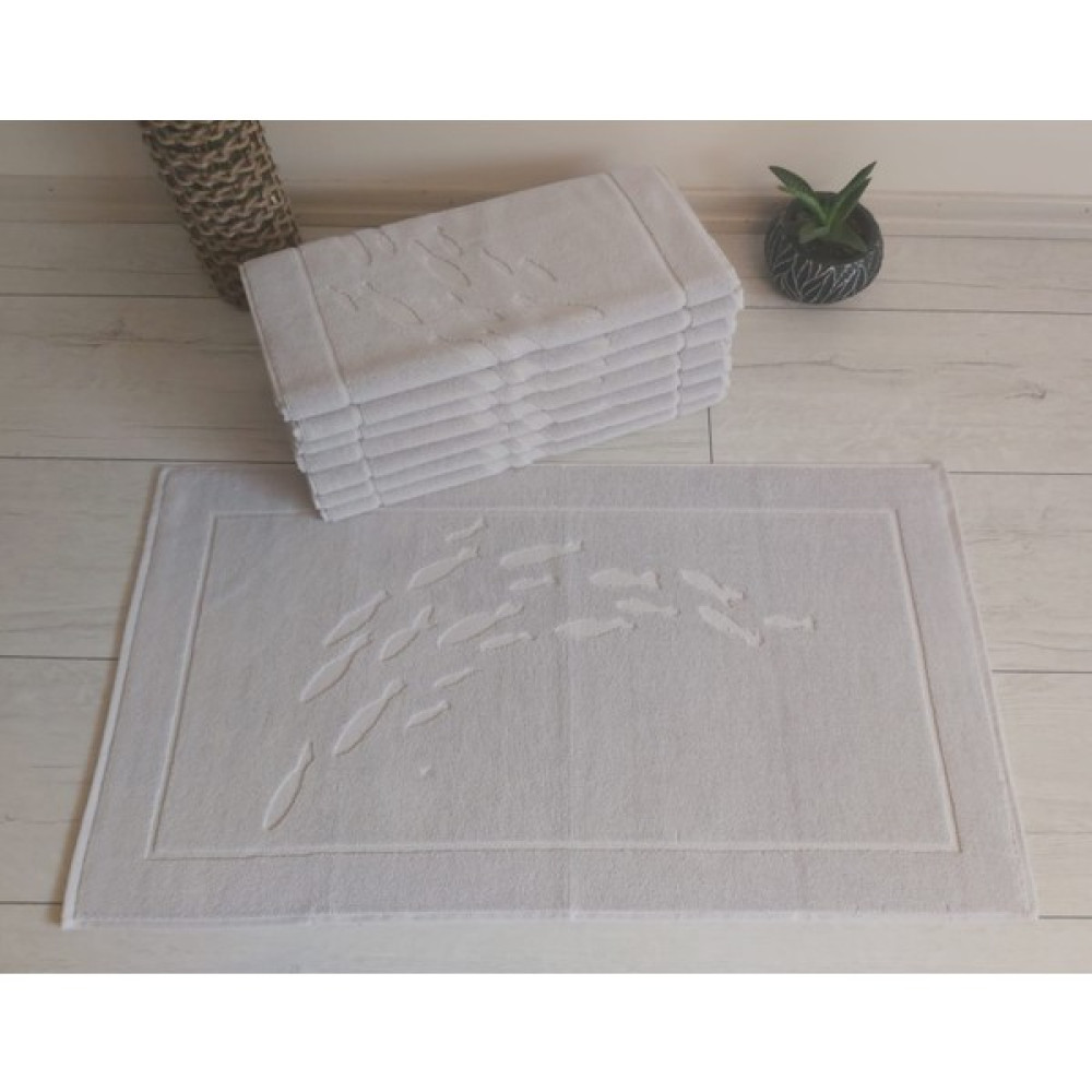 Banyo Dünyam %100 Pamuklu Tekli Havlu Paspas - Açık Gri - 50 x 90 cm Ayak Havlusu Fiyatı