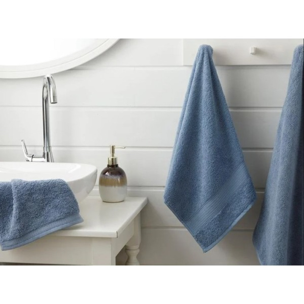 Banyo El Yüz Yumuşak Duş Havlusu 50 x 90 CM-Mavi - 50 x 90 cm - Mavi Banyo Havlusu Fiyatı