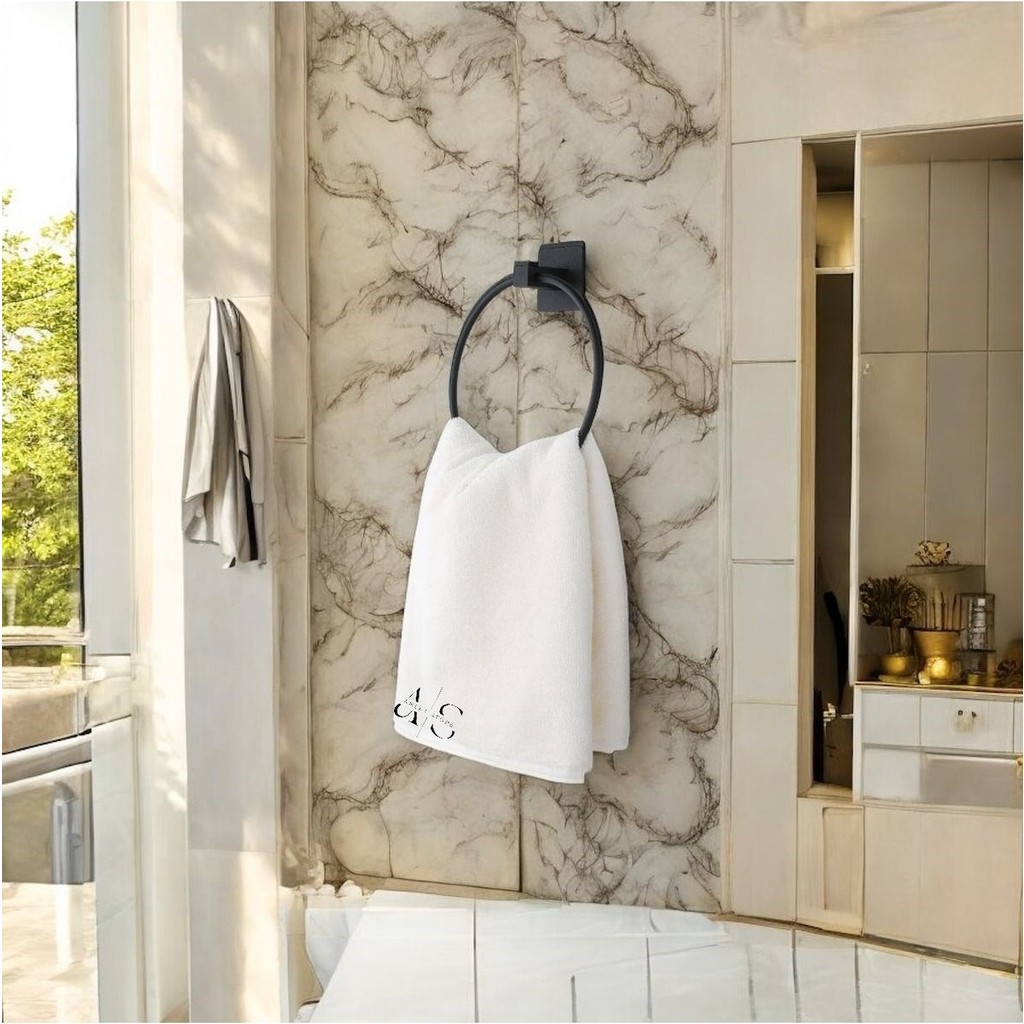 Banyo Havluluk Mutfak Havluluk Güçlü Yapıştırma Oval Metal Havluluk Yapışkanlı Havluluk - Siyah - 10 x 10 x 10 El / Yüz Havlusu Fiyatı