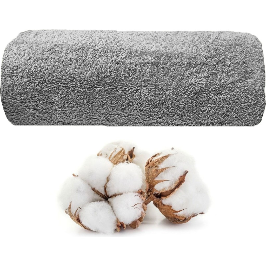 Banyo Havlusu 90 x 150 cm Pamuklu Otel Havlusu Gramajlı 600 gr - 90 x 150 cm - Gri El / Yüz Havlusu Fiyatı