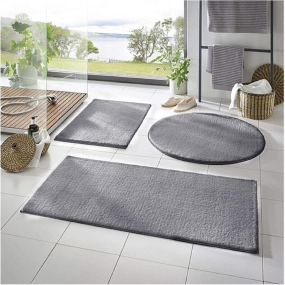 Banyo Paspası Üçlü Takım 5 Renk Peluş Kaymaz Taban Yıkanabilir Klozet Takımı Fiyatı