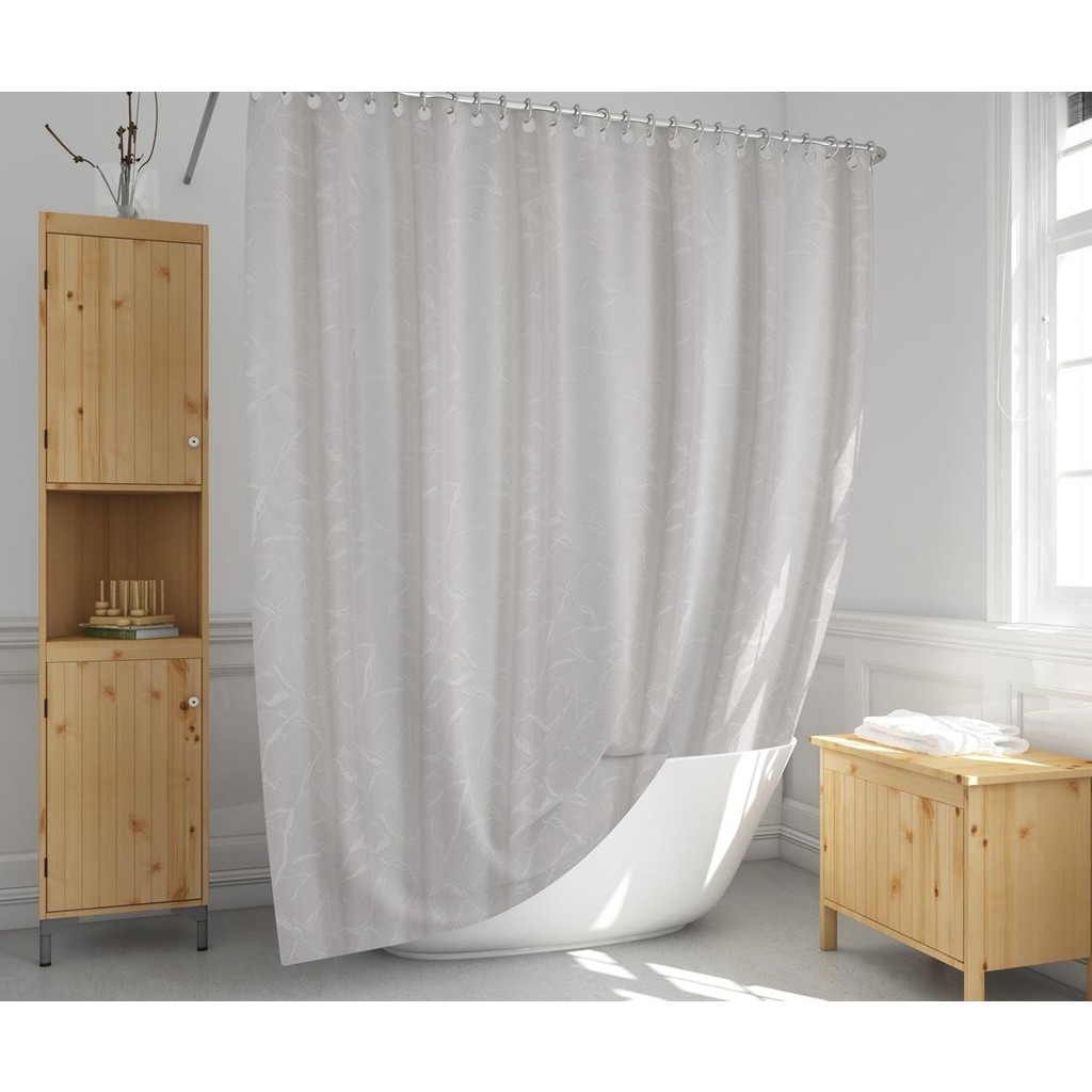 Banyo Perdesi 1X100X200 Tek Kanat Duş Perdesi Halka Hediyeli Duşakabin Perdesi 5026 - Beyaz Perde Fiyatı