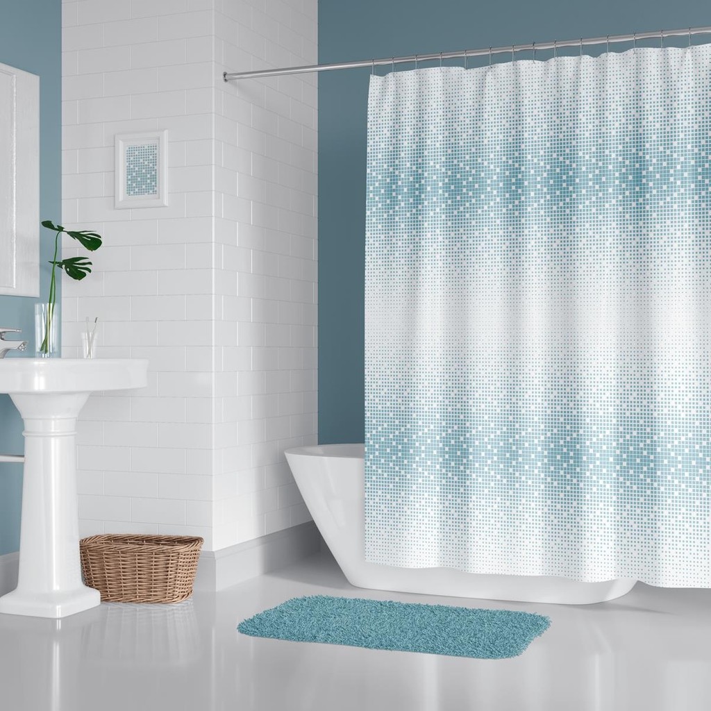 Banyo Perdesi 1X120X200 Tek Kanat Duş Perdesi Halka Hediyeli Duşakabin Perdesi 1079 - Beyaz - 120 Perde Fiyatı