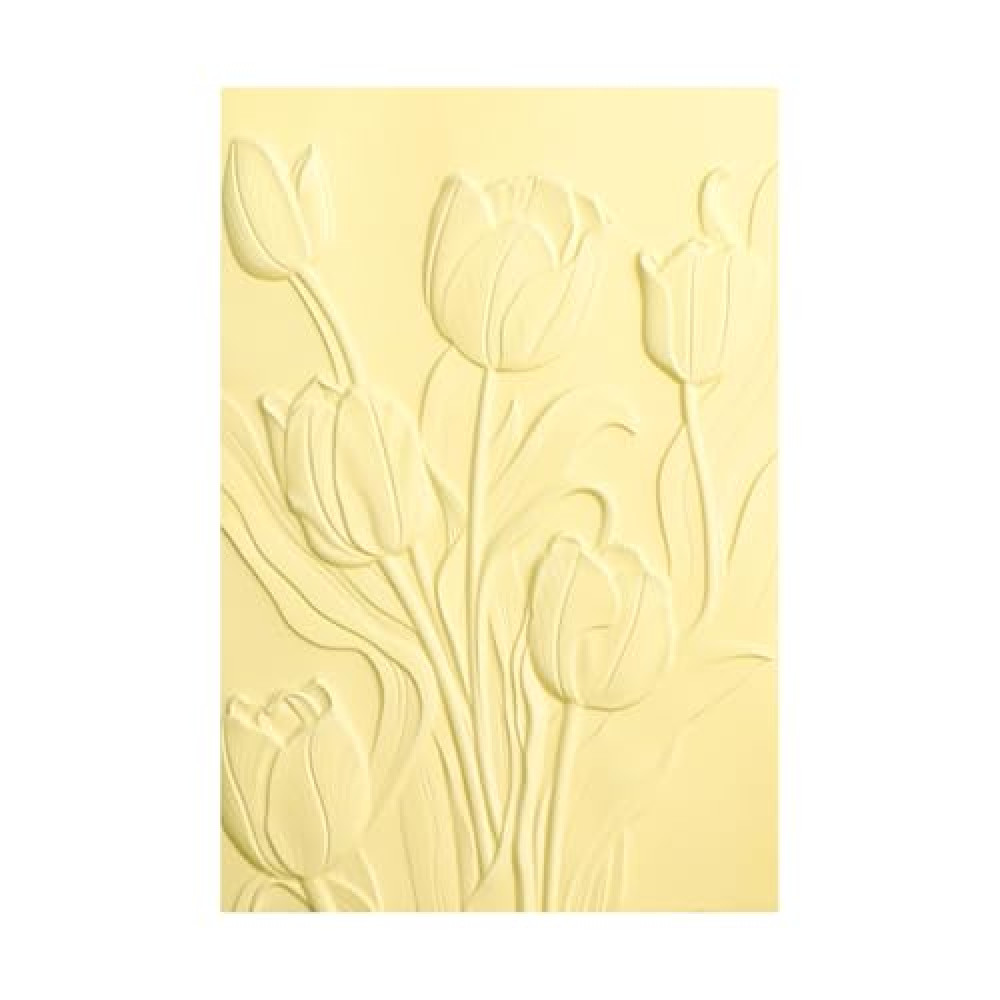 BAOFALI 3D Flowers Theme Plastic Embossing Folders Tulip for DIY Scrapbooking Photo Album Card Paper Craft Decoration for Card Making,Embossing Template Paper Card Embossing Stencil