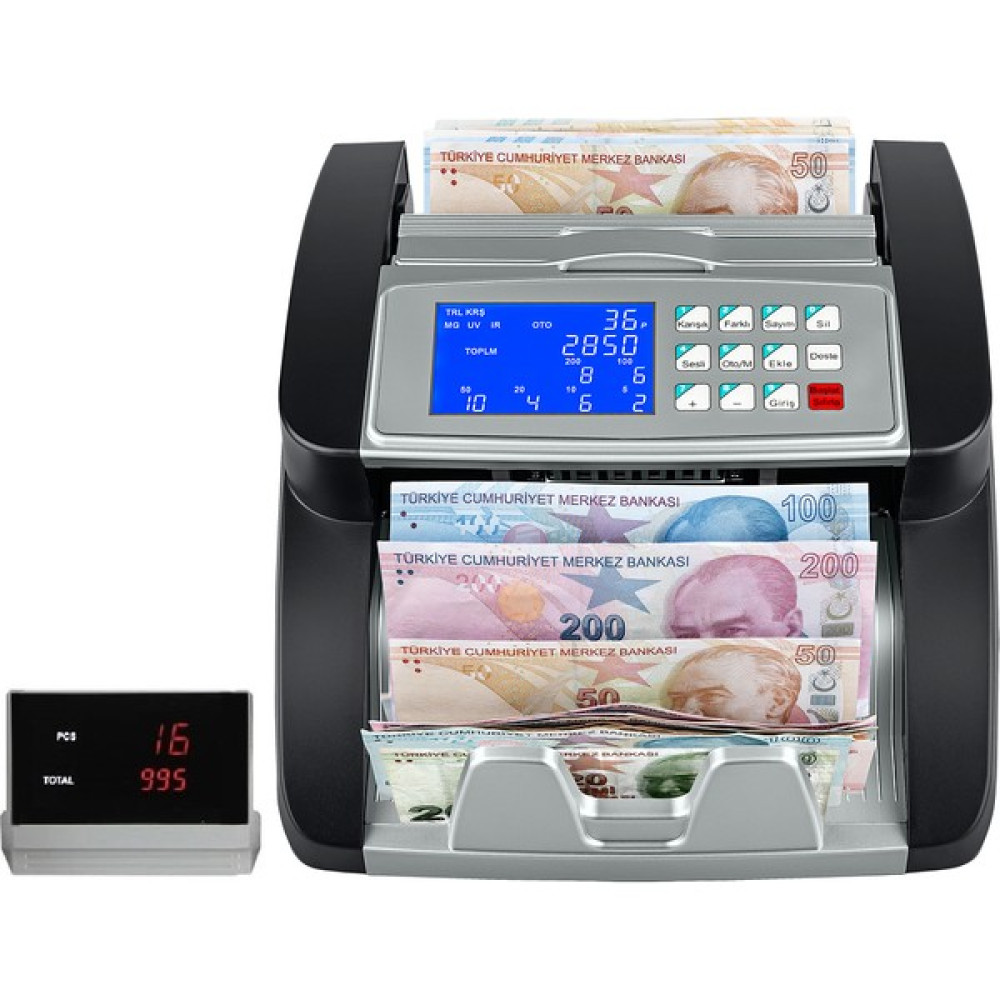 Baove GB7100B Karışık Para Sayma Makinesi ve Sahte Yakalama - TL - Euro - Usd - Türkçe Sesli Uyarı - Müşteri Ekranı Hediye Para Sayma Makinesi Fiyatı