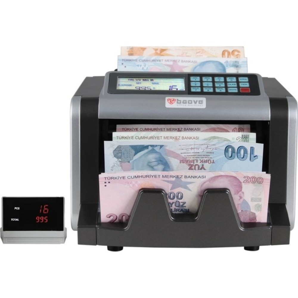 Baove GB7200B Karışık Para Sayma Makinesi ve Sahte Yakalama–TL-Euro-Usd+Müşteri Ekranı Para Sayma Makinesi Fiyatı