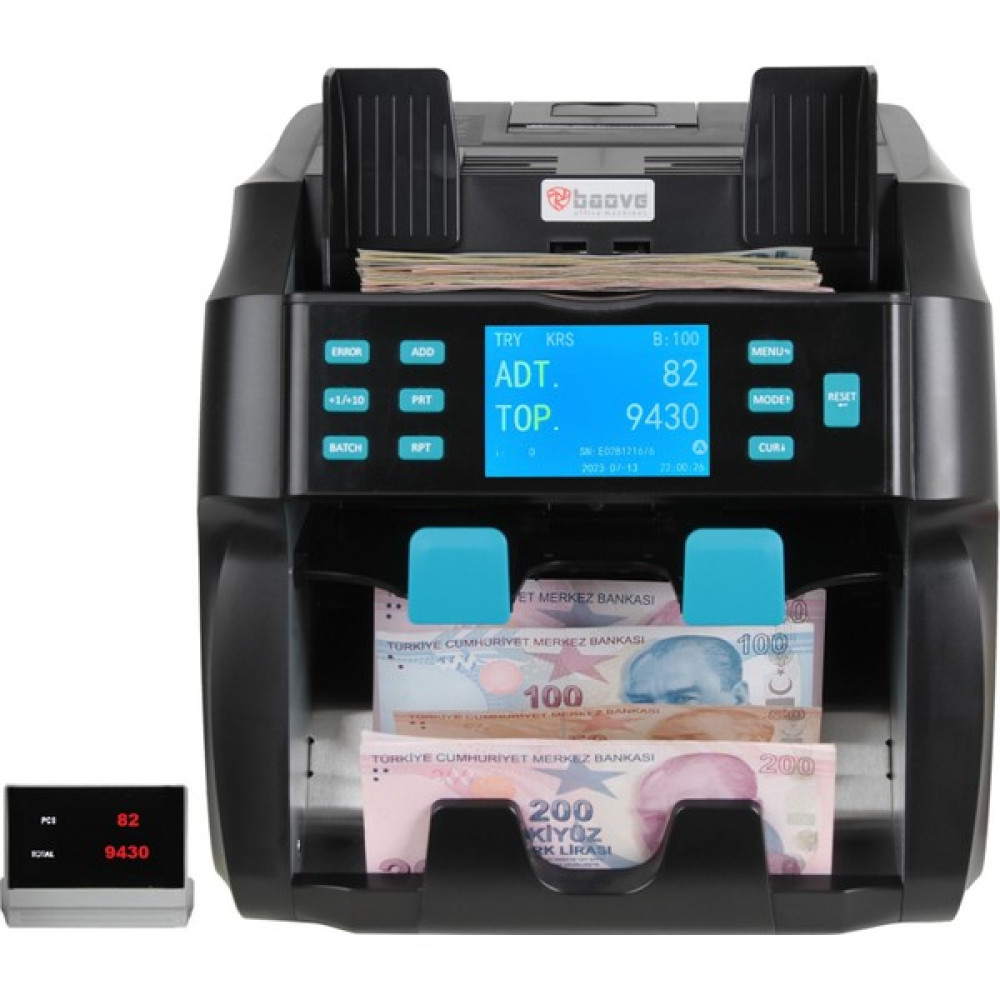 Baove GB9000 Pro Mix Çift Katlı Karışık Para Sayma Makinesi ve Sahte Yakalama - Printer - Müşteri Ekranı Para Sayma Makinesi Fiyatı