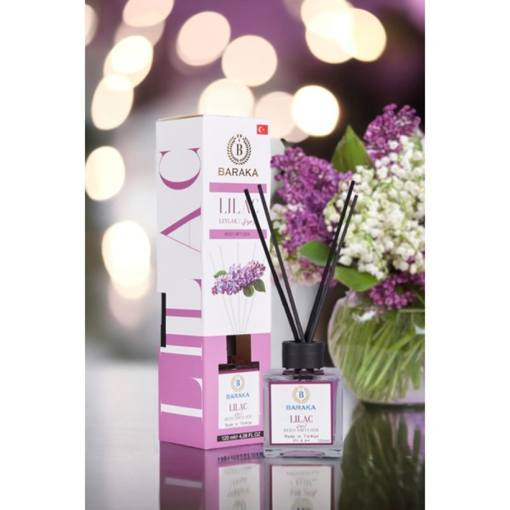 Baraka Çubuklu Oda ve Ortam Kokusu - Leylak 120ML Lilac - 1 Adet Dekoratif Mum Fiyatı