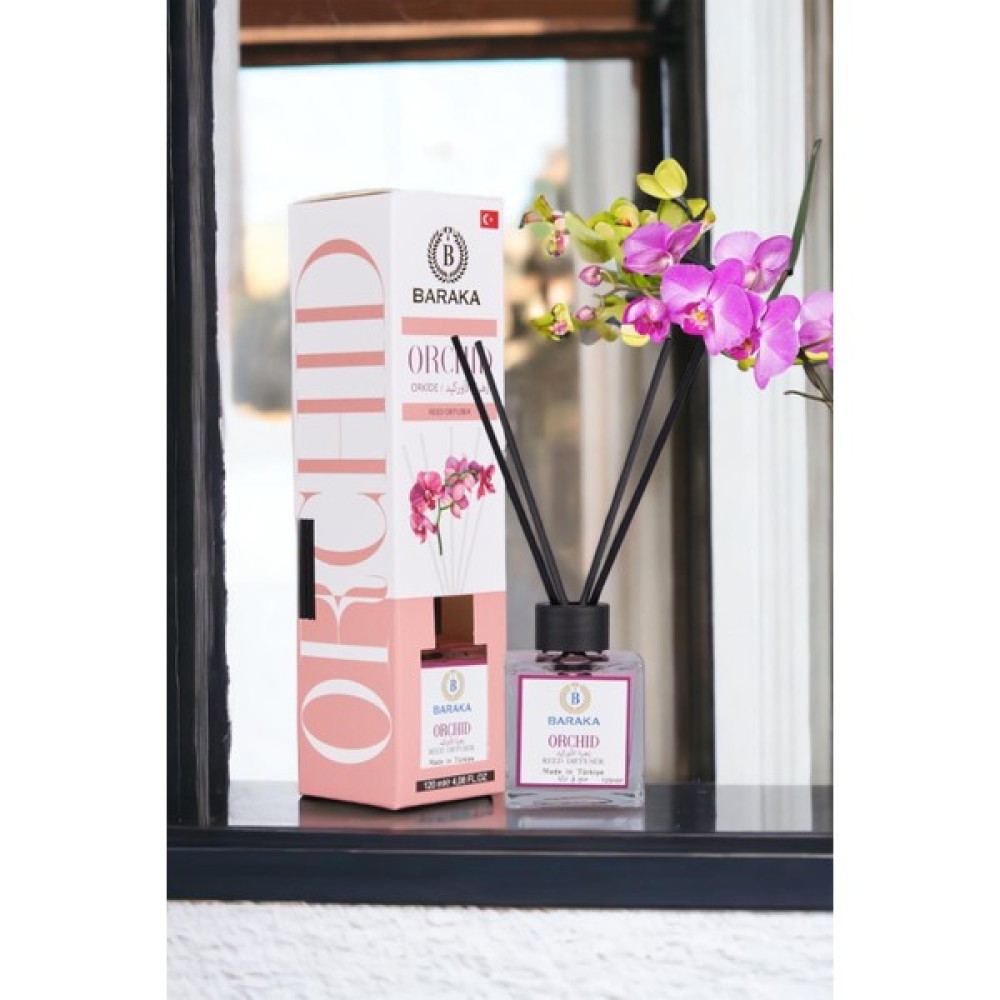 Baraka Çubuklu Oda ve Ortam Kokusu - Orkide 120ML Orchid - 1 Adet Dekoratif Mum Fiyatı