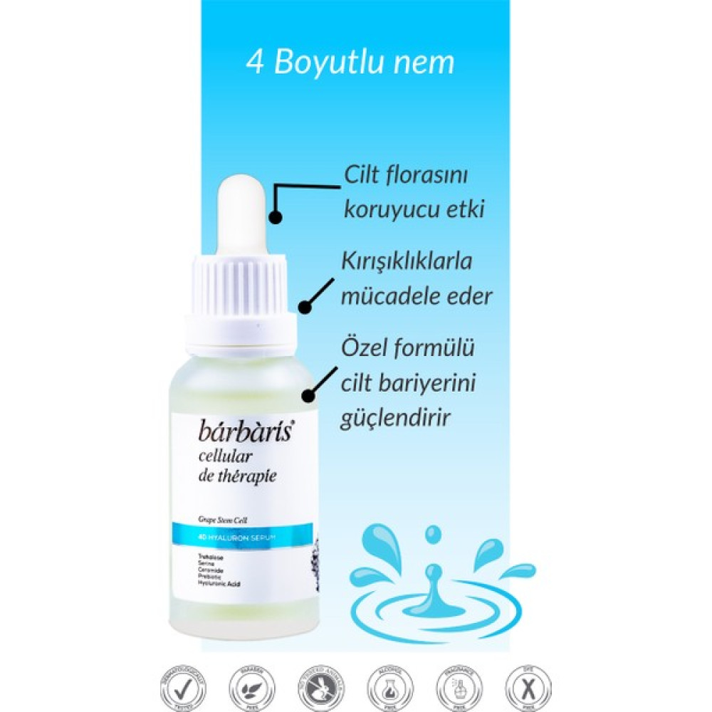 Barbaris 4d Hyaluron Serum 30 ml Anti-Aging / Yaşlanma Karşıtı Fiyatı