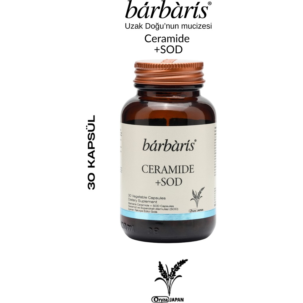 Barbaris Ceramıde + Sod 30 Kapsül 40MG Japon Seramid Cilde Parlaklık- Sıkılaşma- Ton Eşitliği -Nem Diğer Fiyatı