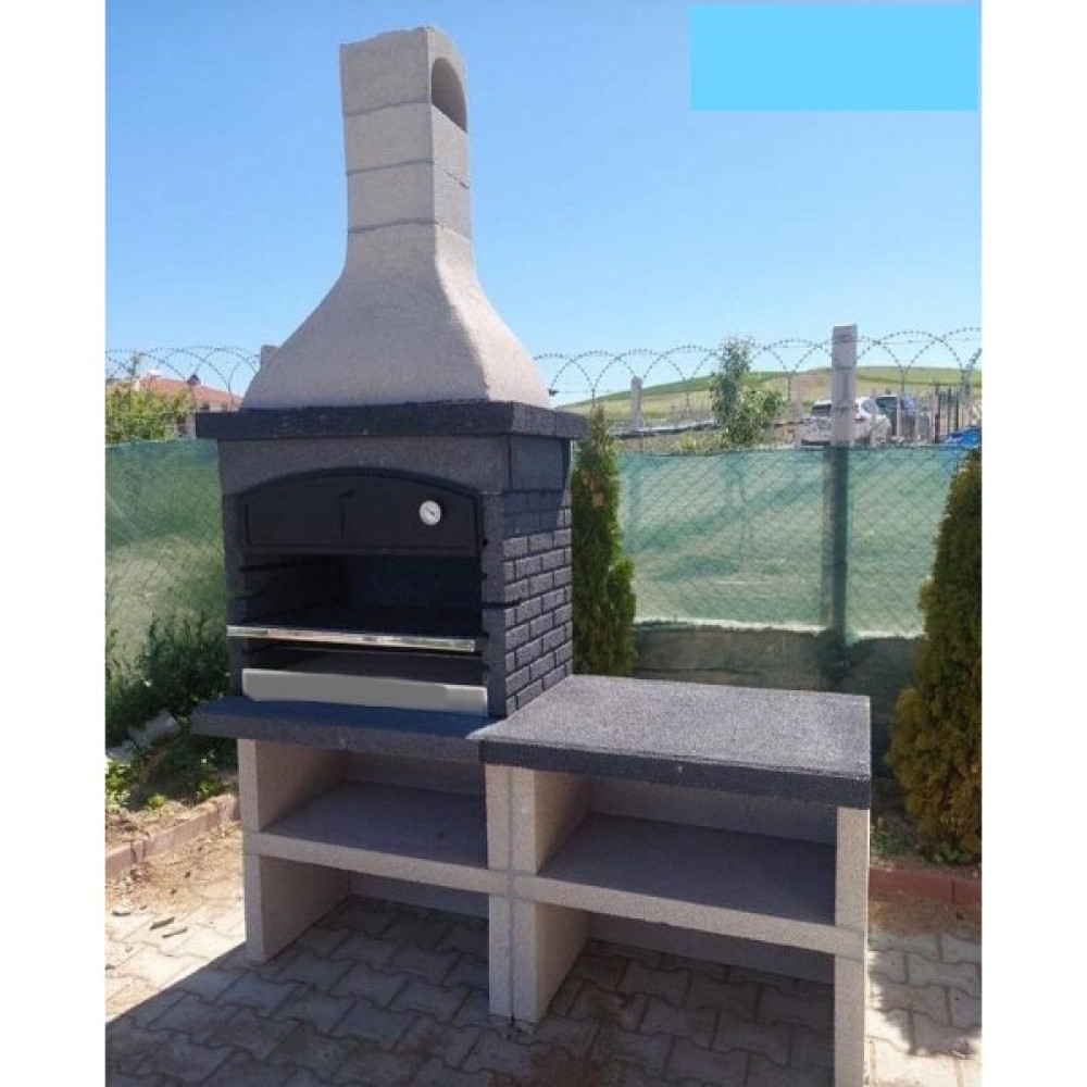 Barbekü Özkoca Mangal Barbekü 90 Lık Fırınlı Model - Siyah Bahçe Mangalı & Barbekü Fiyatı