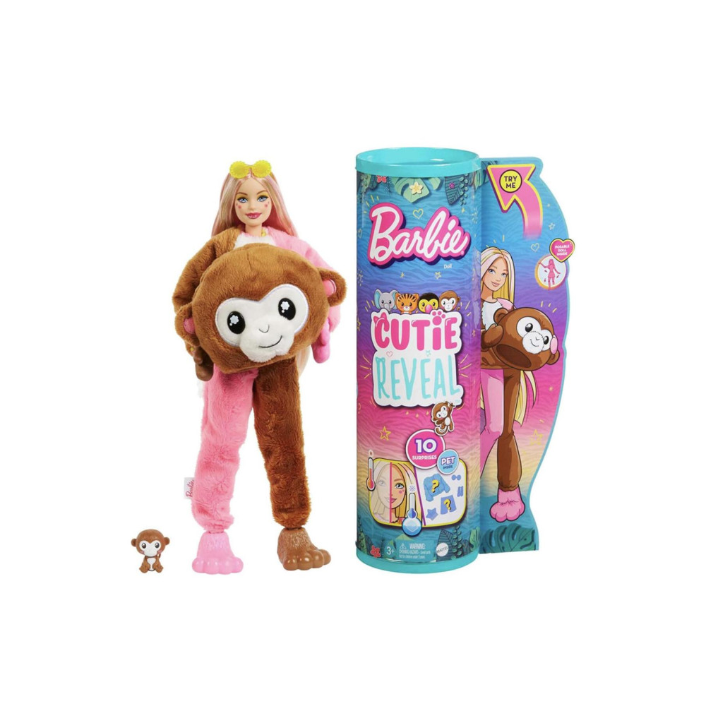 Barbie Cutie Reveal Bebekler Tropikal Orman Serisi Maymun Hkr01 Bebek Oyuncakları Fiyatı
