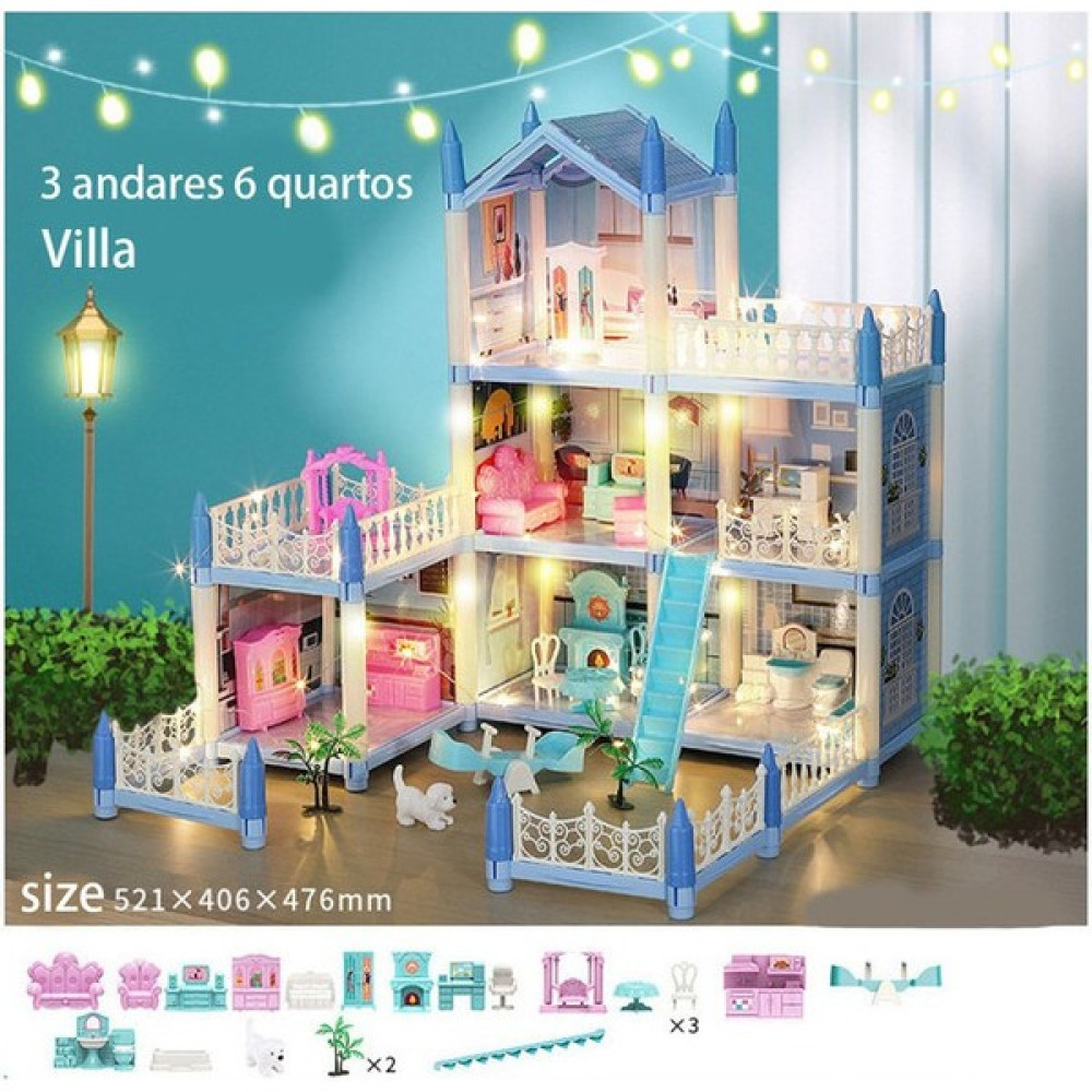 Barbie Evi Aydınlık Komple Adesivada Móveis Parque (Yurt Dışından) Legolar ( Yapım Oyuncakları ) Fiyatı