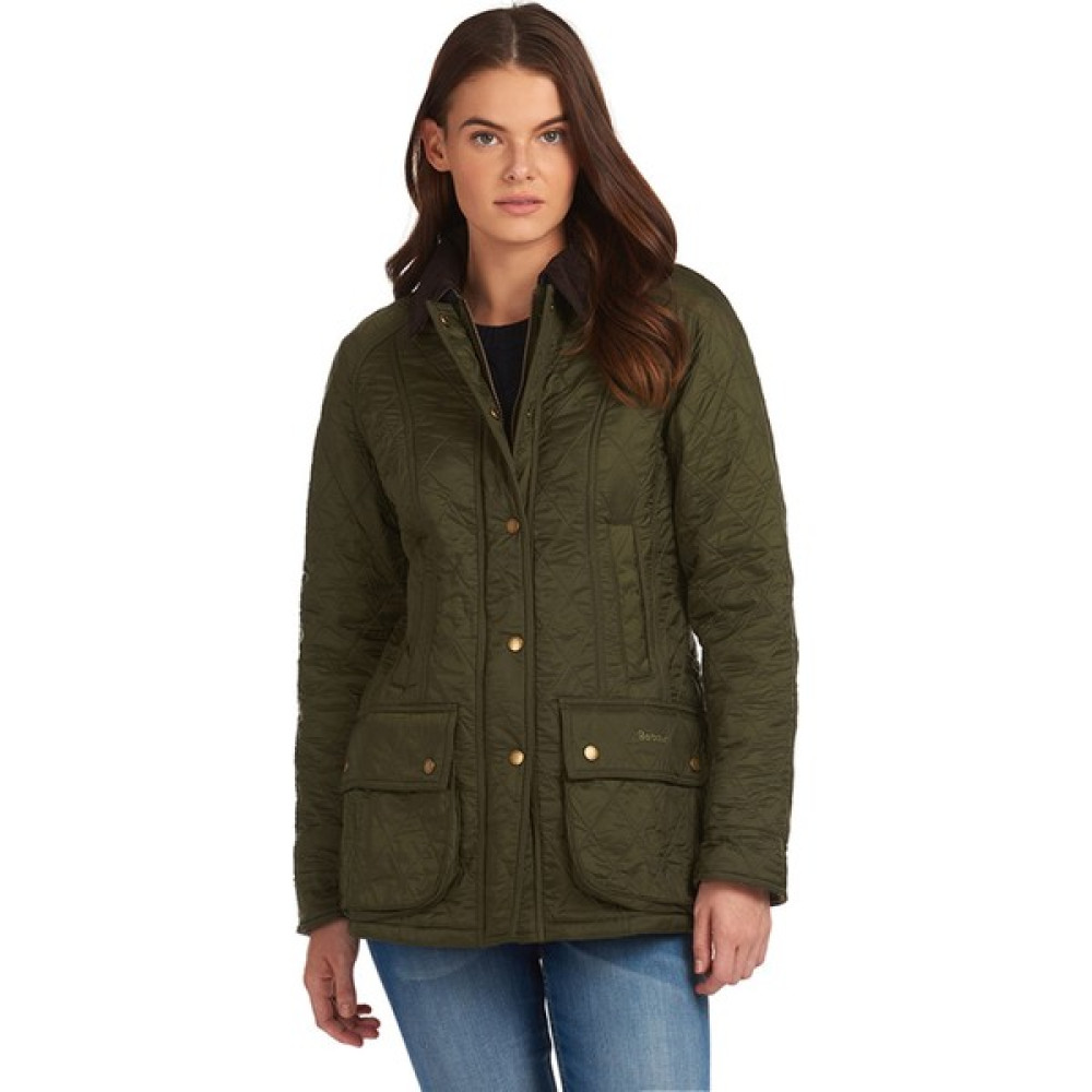 Barbour Beadnell Polar Kapitone Ceket OL91 Olive Bayan Mont Fiyatı