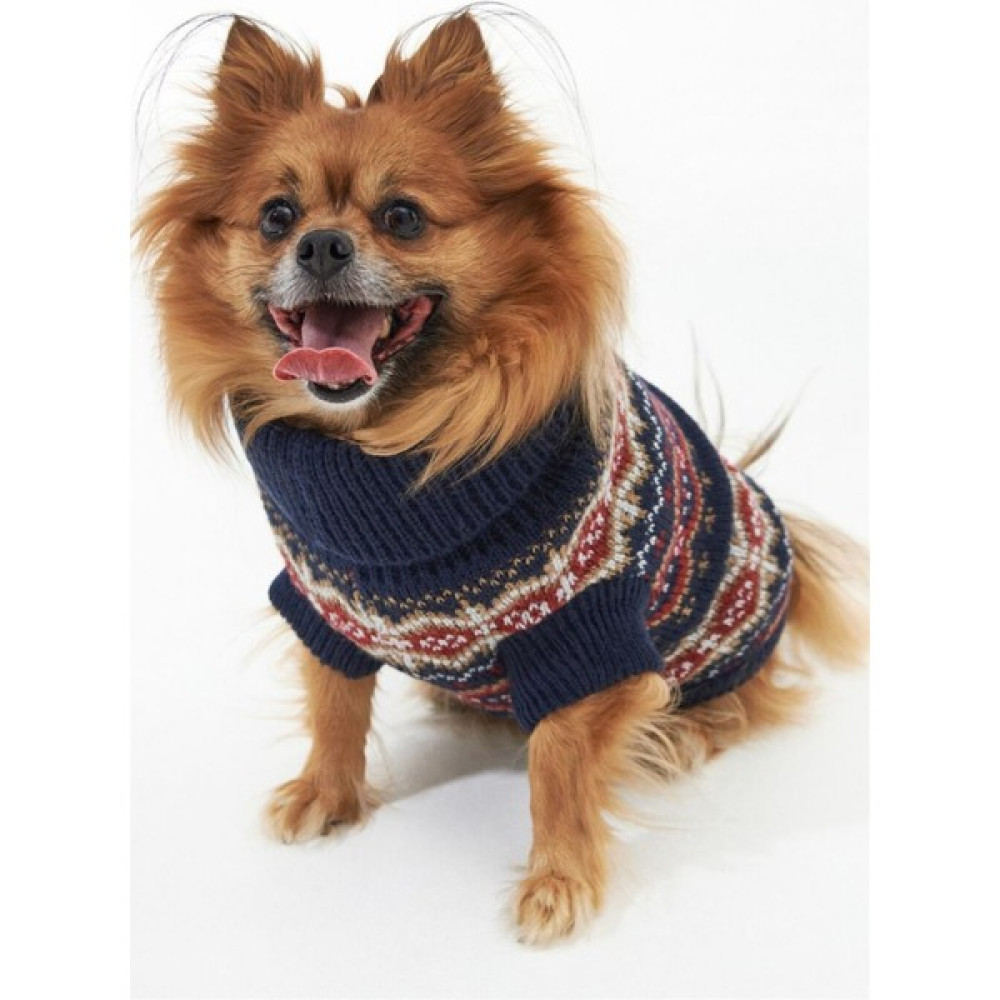 Barbour Case Fair Isle Köpek Kıyafeti RE75 Cranberry - Renkli - L Evcil Hayvan Ürünleri Fiyatı
