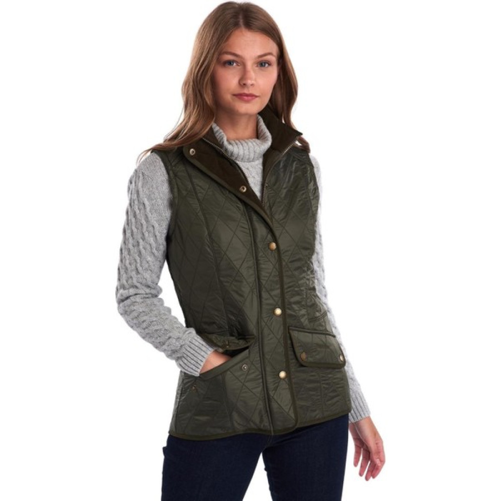 Barbour Cavalry Yelek OL51 Olive Kadın Yelek Fiyatı