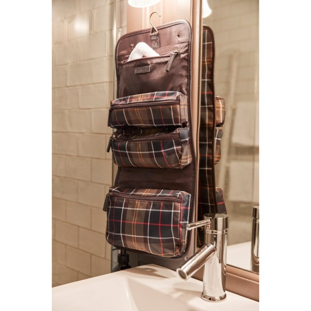 Barbour Tartan Hanging Washbag Organizer TN11 Classic Tartan Erkek El Çantası Fiyatı
