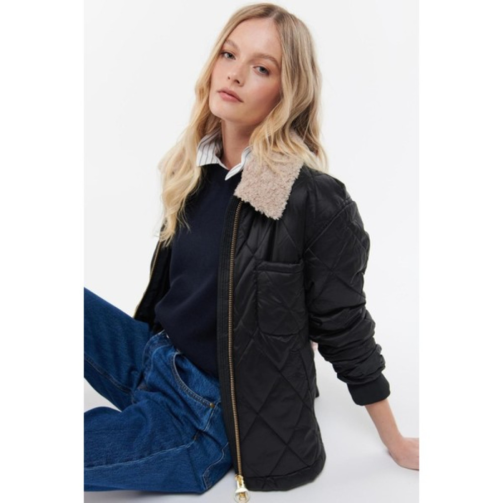 Barbour Vaila Kapitone Ceket BK91 Black Bayan Mont Fiyatı