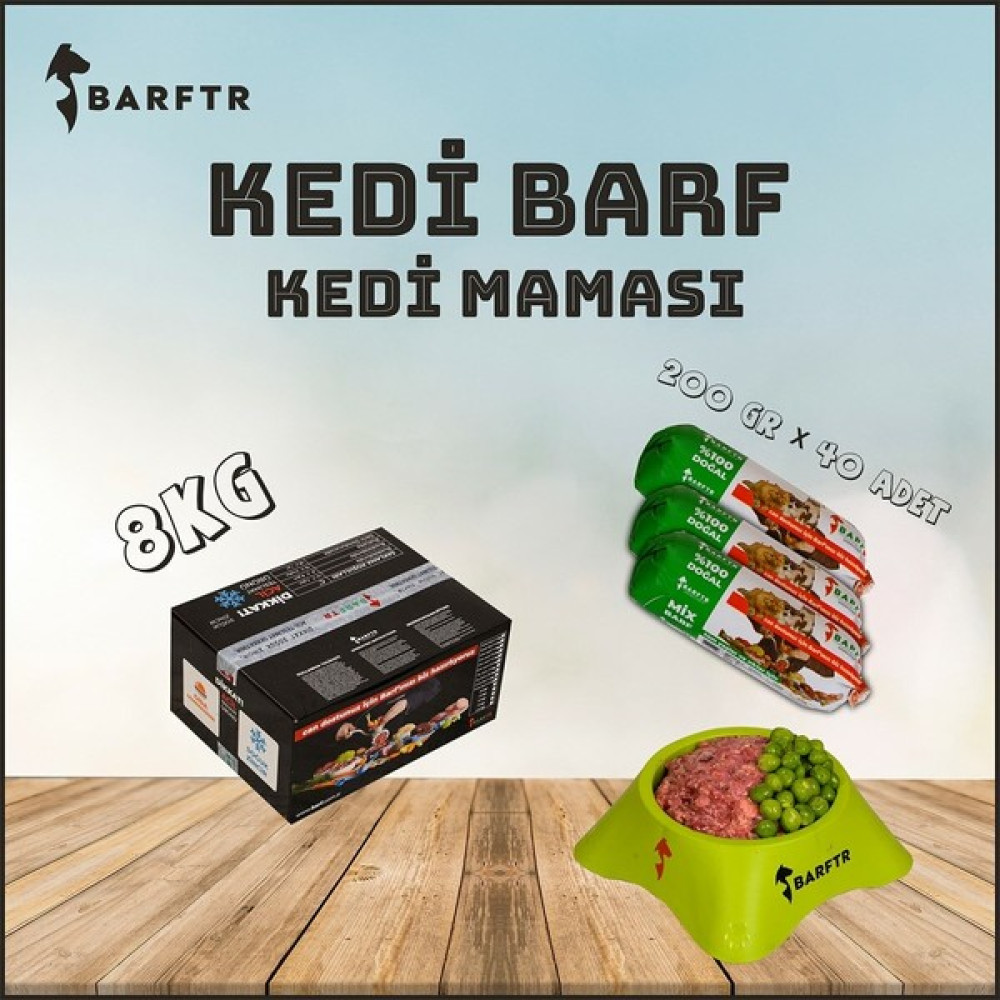 Barftr - Kedi Barf 8 kg Kedi Maması ( 40 Paket - 200 gr ) Evcil Hayvan Ürünleri Fiyatı