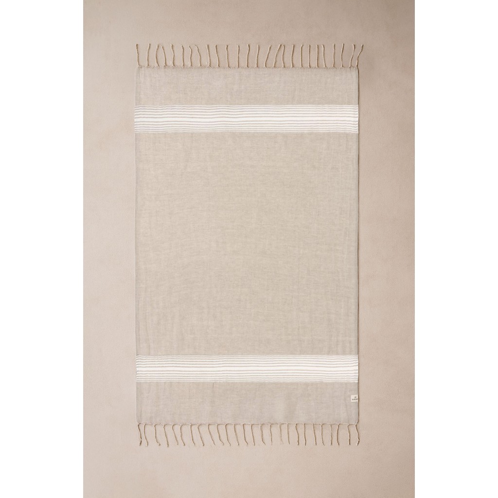 Barine Keten Peştemal Beyaz, Taşıma Çantalı - 90 x 175 cm - Beyaz Diğer Fiyatı
