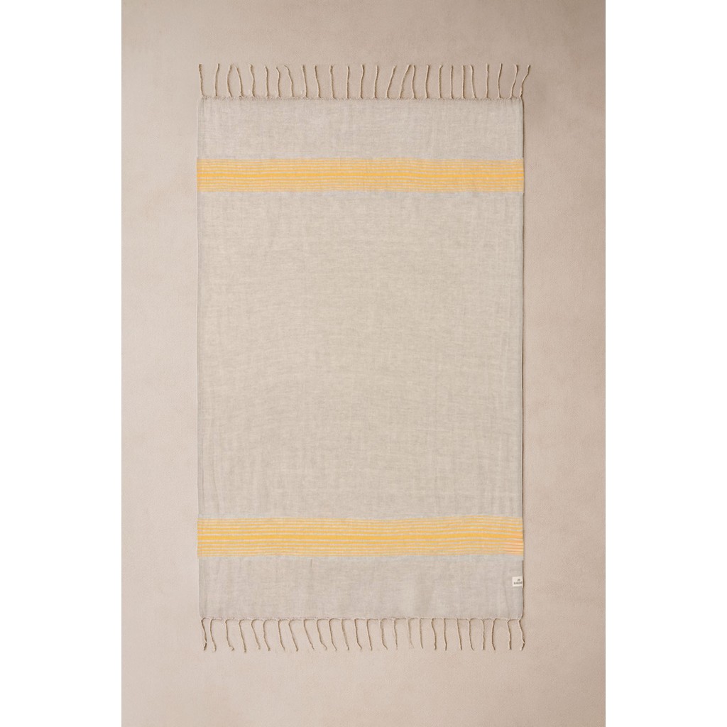 Barine Keten Peştemal Sarı, Taşıma Çantalı - 90 x 175 cm - Sarı Diğer Fiyatı
