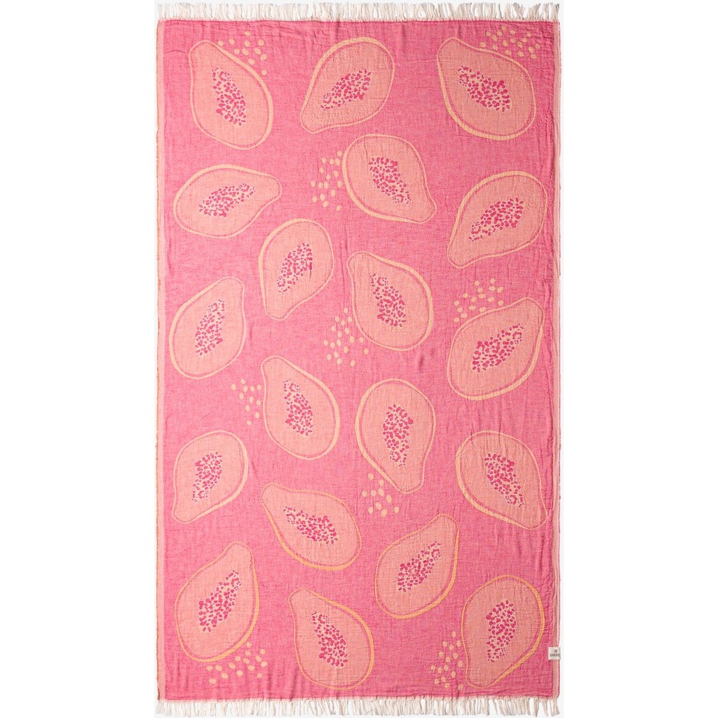Barine Papaya Jakarlı Peştemal Pembe, Taşıma Çantalı - 90 x 160 cm - Fuşya Diğer Fiyatı