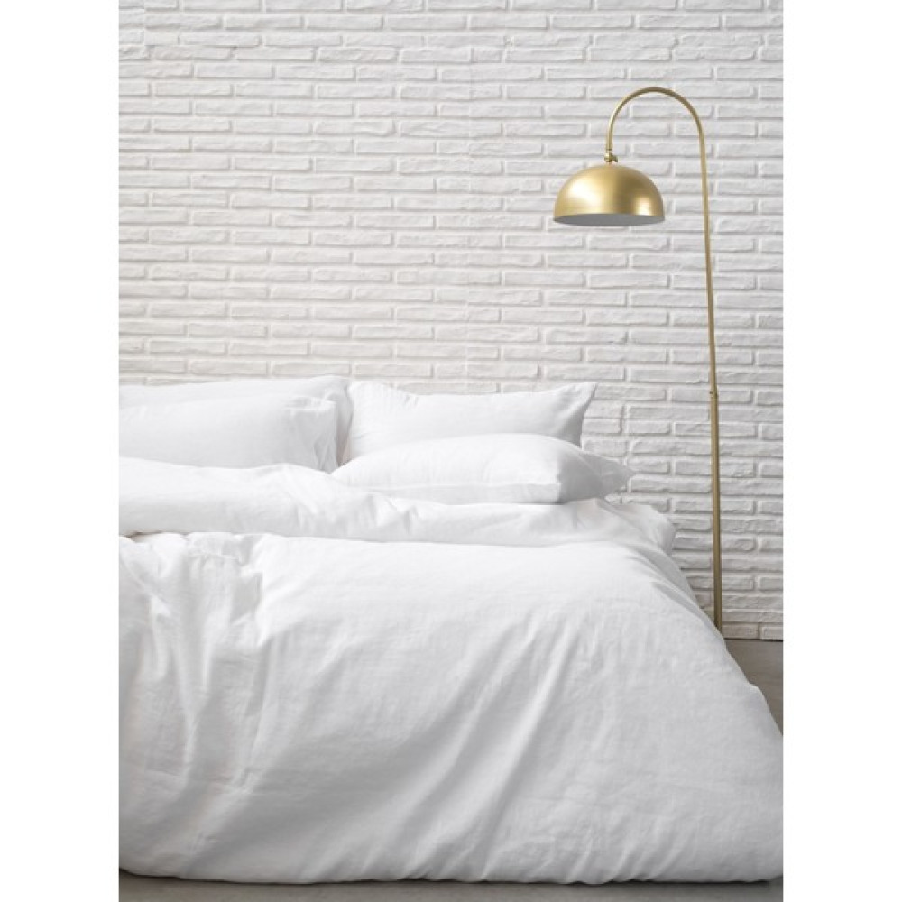 Barine Washed Linen Keten Battal Boy Nevresim Beyaz 279 x 228 - 235 x 275 cm Diğer Fiyatı