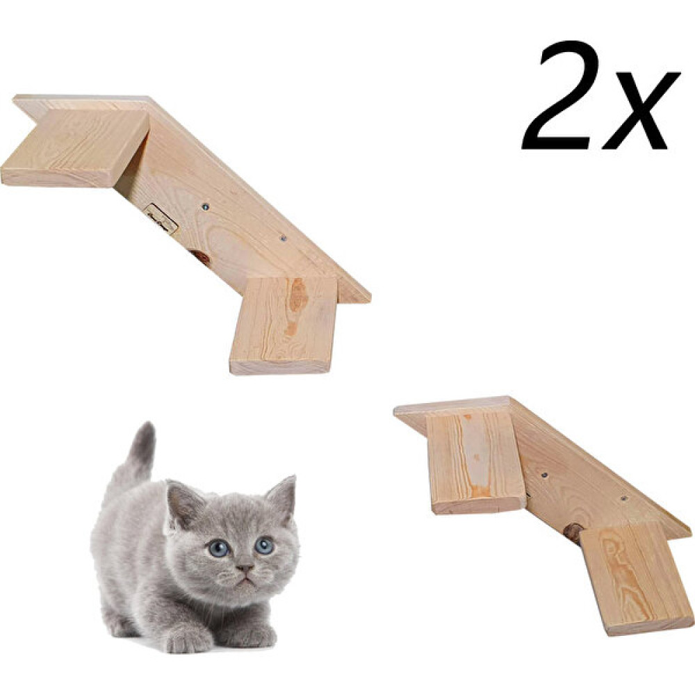 Barış Dizayn Doğal Ahşap Kedi Basamağı Kedi Merdiveni Duvar Yürüyüş Yolu Kedi Oyunu 30CM Parkur (2 Adet) - Ahşap Rengi Evcil Hayvan Ürünleri Fiyatı