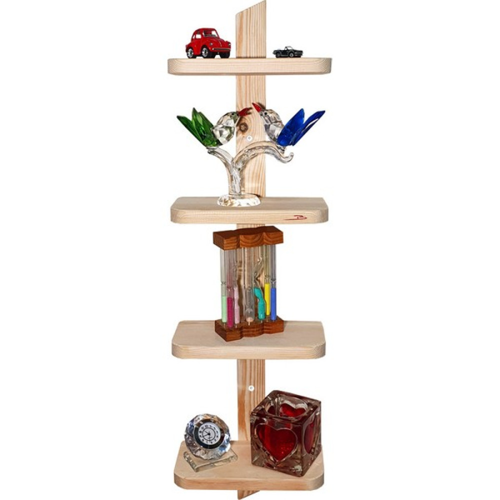 Barış Dizayn Montessori Doğal Ahşap Dekoratif Raf 4 Katlı Bibloluk Çok Amaçlı Süs Duvar Rafı Kitaplık - Duvar Rafı & CD / DVD Rafı Fiyatı
