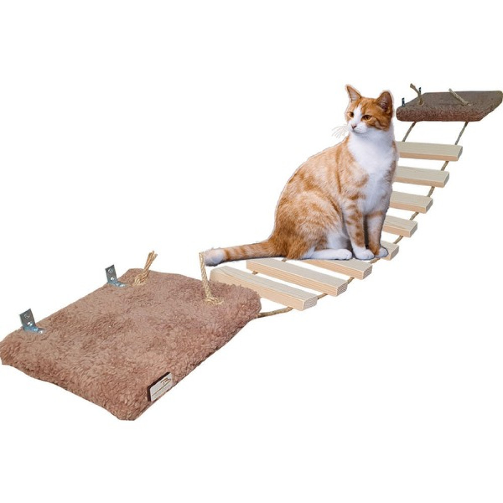 Barış Dizayn Peluş Basamaklı Kedi Köprüsü Peluş Raf Duvar Kedi Yolu Parkur (130cm) 2 Renk Evcil Hayvan Ürünleri Fiyatı