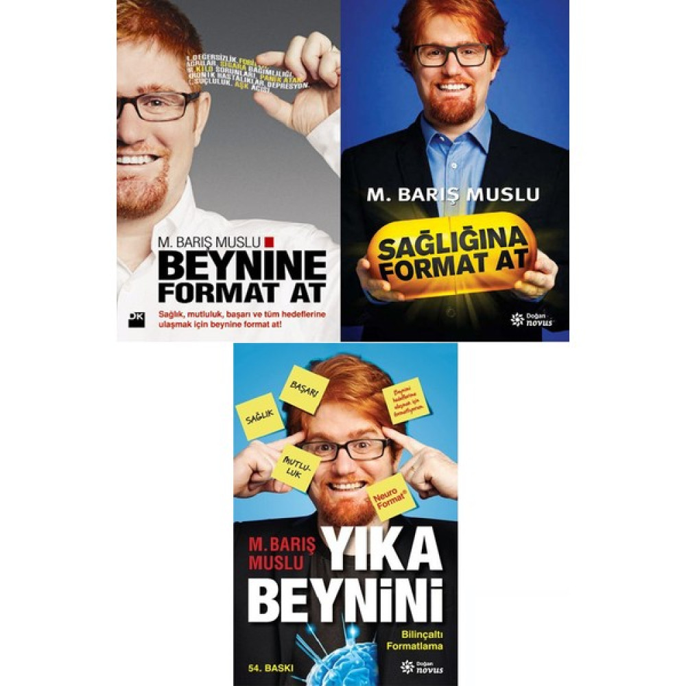 Barış Muslu 3 Kitap Set Yıka Beynini, Sağlığına Format At, Beynine Format At Kişisel Gelişim ve Psikoloji Fiyatı