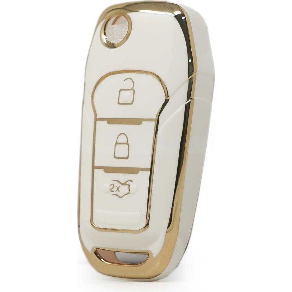 Barkas Elektronik Ford Puma Anahtar Kılıfı Beyaz Gold - Siyah - Kırmızı Anahtarlık Fiyatı