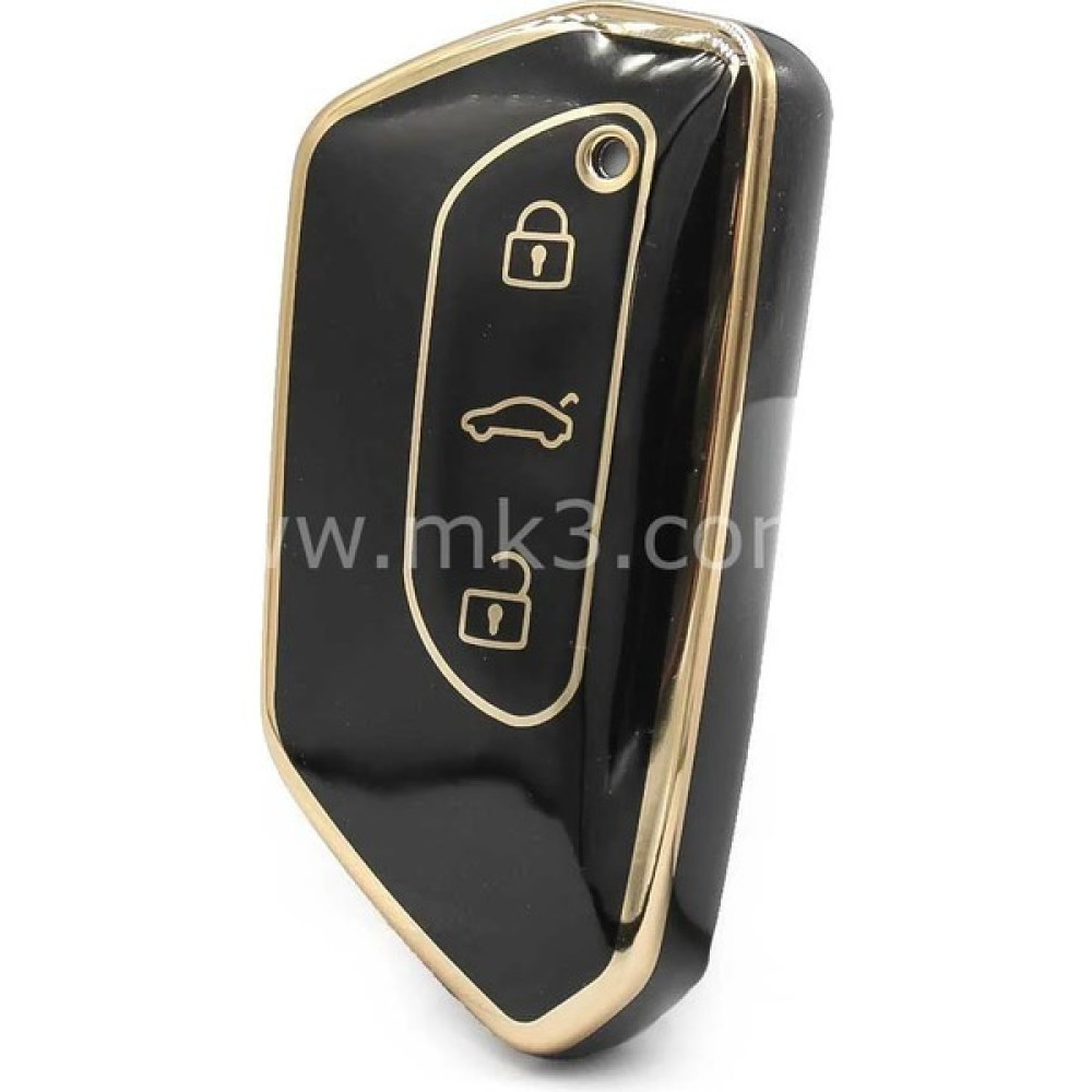 Barkas Elektronik Volkswagen Golf 8 Caddy Polo Keyless Go Nano Anahtar Kılıfı 3 Buton Siyah Anahtarlık Fiyatı