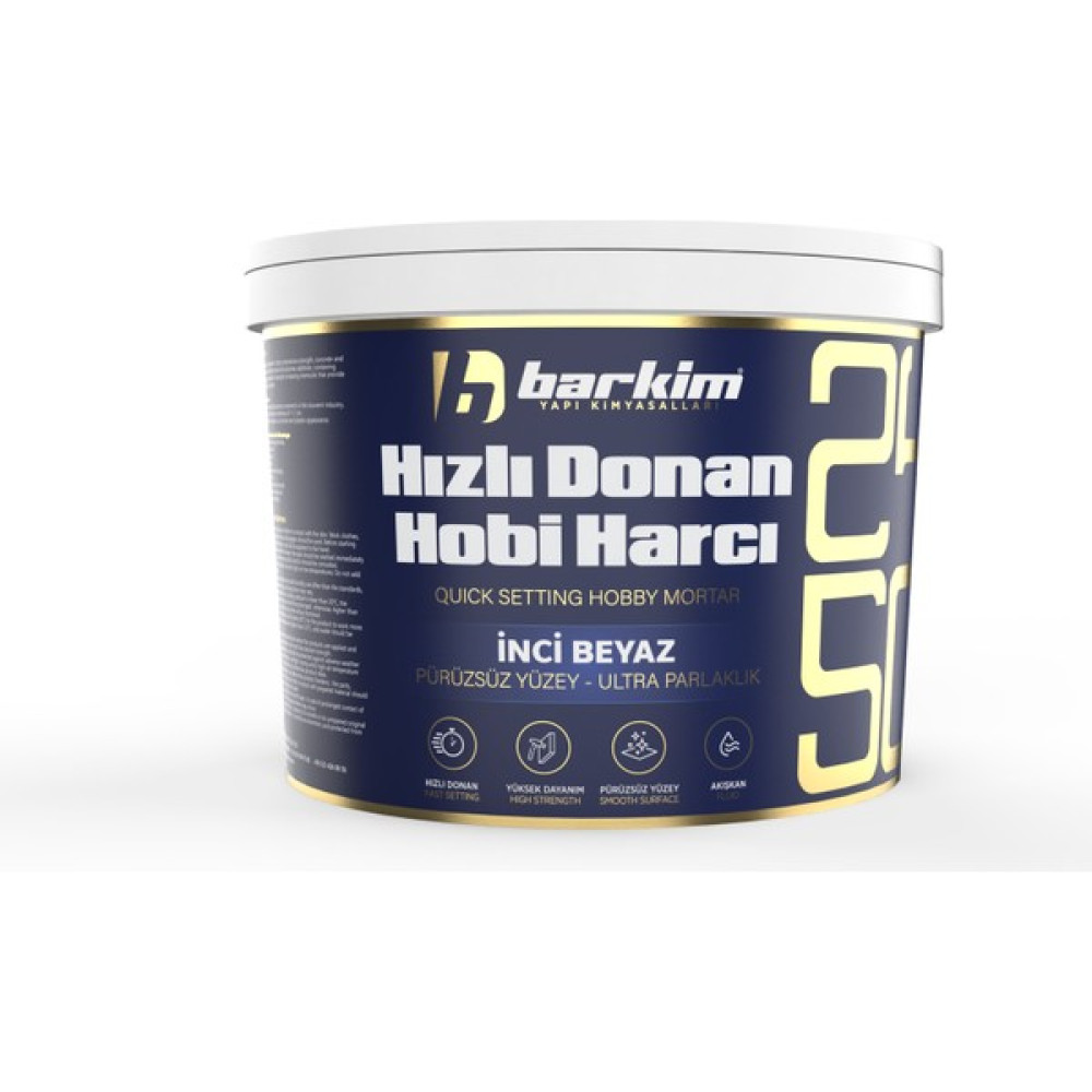 Barkim Hızlı Donan Hobi Harcı Harcı 5 Kg Pürüzsüz Taş Tozu - İnci Beyaz 2450 Dış Cephe Yalıtım Malzemeleri Fiyatı
